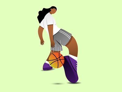 Let’s play. adobe ball basketball character characterdesign design game illustration illustrator ipadpro vector woman