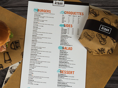 Mockup Menu and Food Packaging burger food menu mockup packaging resturant sandwich wrapper