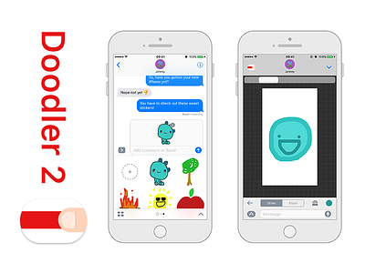 Doodler 2 ios messages stickers