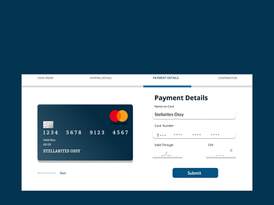 Card Checkout Page design ui ux vector