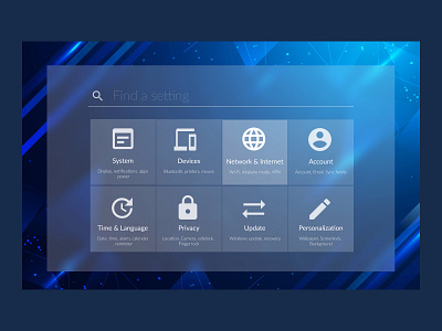 Settings and Privacy design settings page ui