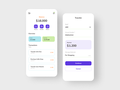 Finance App app design banking app design finance app financial app mobile app design mobile ui ui wallet app