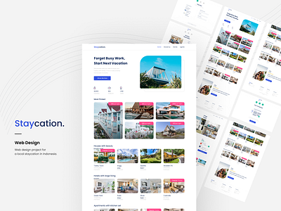 Web Design Staycation aplication rent staycation travel ui ui design web design website website ui