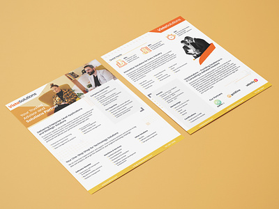 VistaSolutions InfoSheet design flyer flyer design information information design one page one page design onepage onepager sell sheet single page