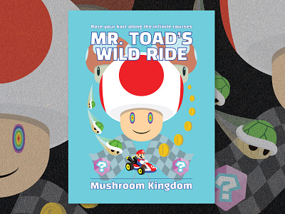 Mr. Toad's Wild Kart Ride design disney mario mario bros mario kart mariobros mariokart mr toads wild ride nintendo poster poster art poster design theme park themepark toad