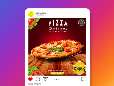 Pizza Social Media Banner Design