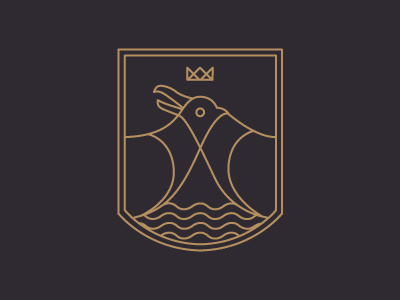 Rogers Park Sigil bird crown logo mark park pigeon royal seagull sigil thrones water