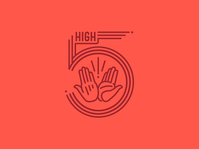 High Five 5 five hands high highfive line logo logotype slap type vector vectorart