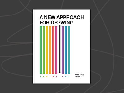 "A New Approach" Book Jacket book book cover book jacket color draw minimal pencil rainbow scribble sketch vector