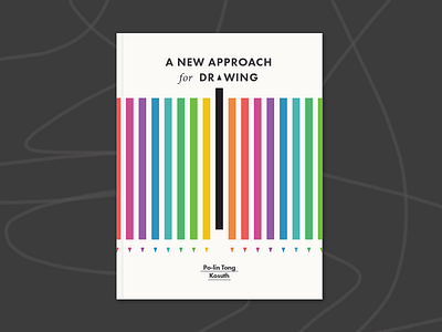 "A New Approach" Cover II book book cover book jacket color minimal pencil rainbow scribble sketch vector