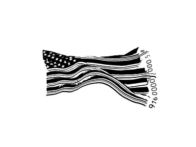 U$A barcode design flag graphic illustration