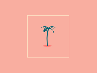 Vacay Vibes brand foliage illustration mark palm palm tree thin lines tree tropic tropical vacation vector