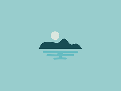 Gogebic Landscape art cabin icon lake land landscape logo mark moon sea vector water