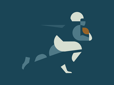 Hut Hut Hike american football athlete football icon illustration logo mark nfl run sports vector