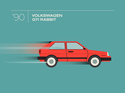 Rabbit auto automobile automotive car icon illustration speed