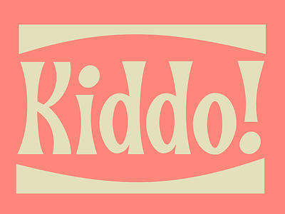 Kiddo bounce bouncy child fun illustration kid kiddo letter lettering type typedesign typeface typography vector