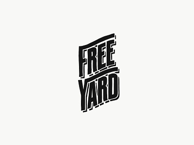 Freeyard branding lettering logo typography vector