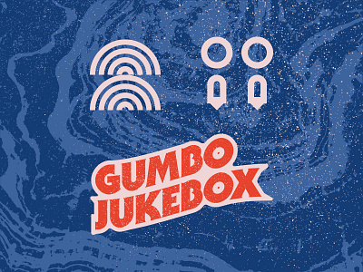 Gumbo Jukebox branding design lettering logo typography vector