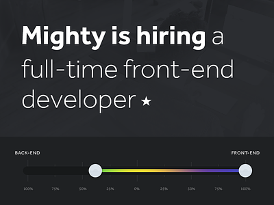 Mighty Frontend Dev front-end front-end developer grand rapids hiring job job opening michigan mighty mighty in the midwest team were hiring