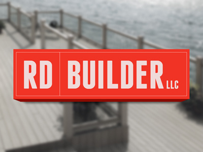 Builder Logo bold builder clean construction logo red