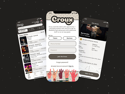 Croux app app design design mobile app ui ux uxdesign