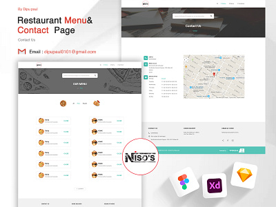 Restaurant Menu & Contact Page