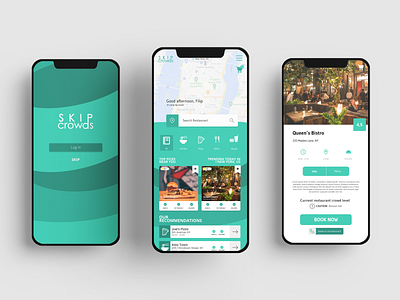 SkipCrowds (Food ordering/Restaurant App) app branding design illustration logo typography ui ux vector