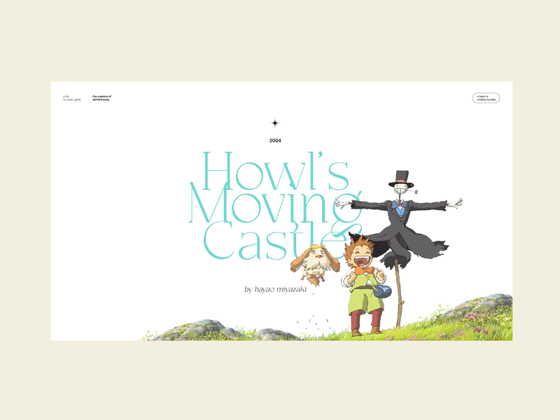 Howl's moving castle ghibli ghibli web howls howls moving castle studio ghibli web webdesign