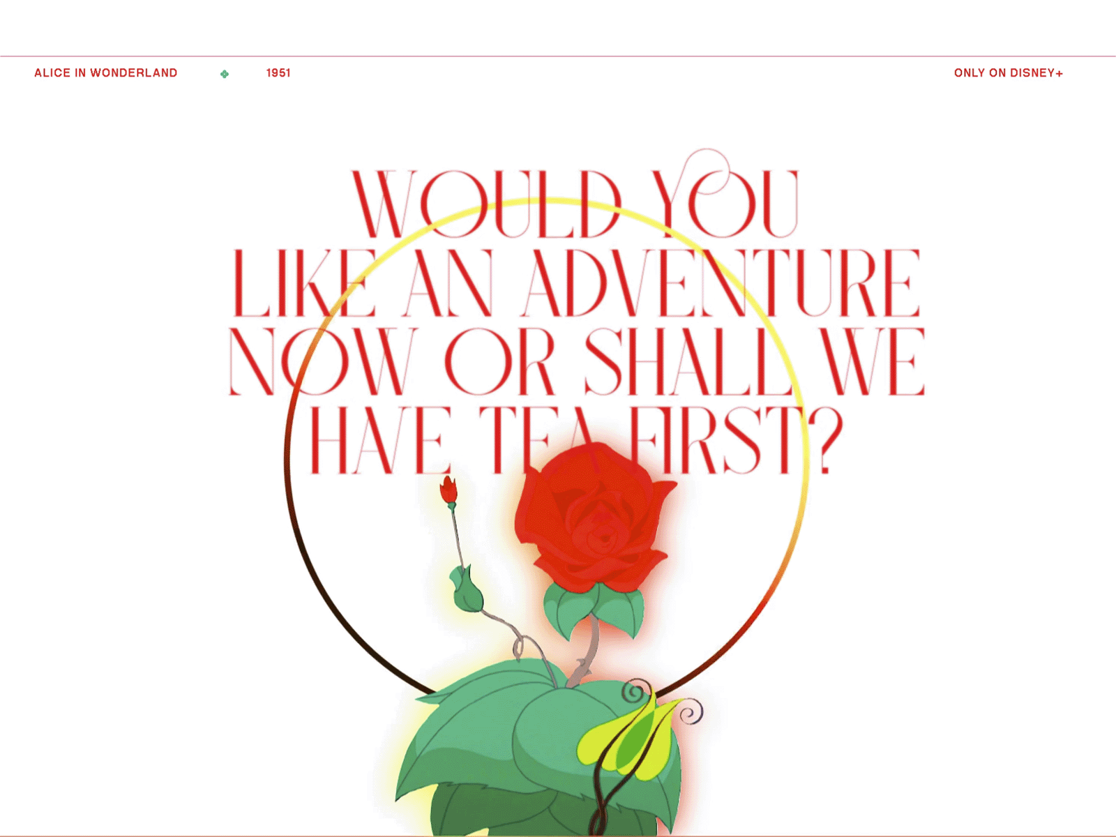 Alice In Wonderland Experience design disney graphic design