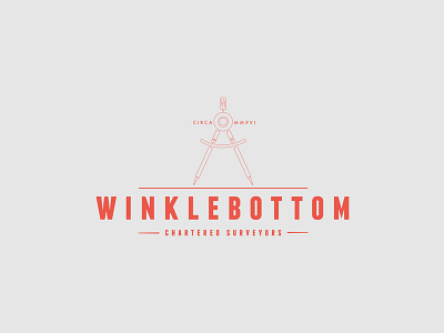 Winkle Bottom logo vintage version architect flat gradient icon linear logo design logo modern minimal retro simple vintage