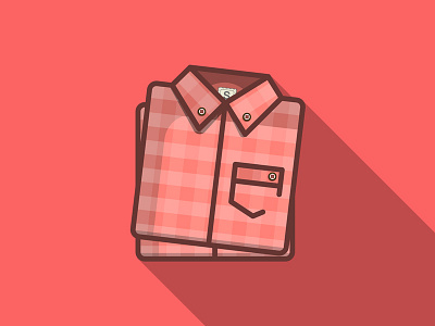Shirts flat flat design icon logo logo design long shadow minimal plaid shirt simple small wip