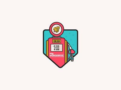 Dribble Fuel icon character commerce logo design e flat flat design fuel gas icon logo minimal rocket space