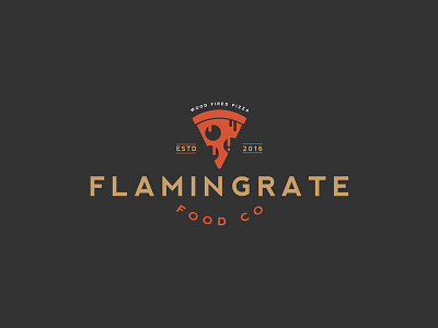 Flamin Grate Food Company Logo character e commerce flat flat design icon liquid logo logo design minimal pizza ui vintage