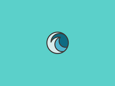 Waves beach character e commerce flat flat design icon logo logo design minimal surf ui wave