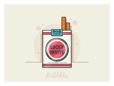 Lucky Invite dribbble invite flat design icon logo logo design logo type lucky strike mark minimal symbol trophy winner