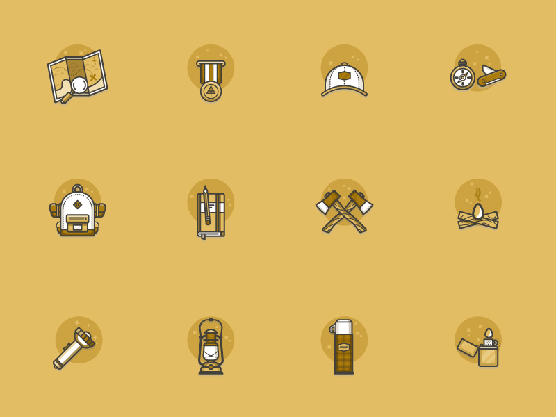 camping icons