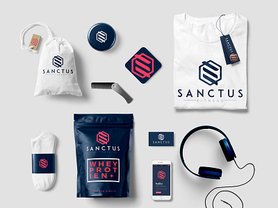Sanctus Fitness logo design v1 brand clean fit gym icon identity lifestyle logo logotype mark minimal symbol