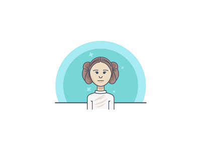 Princess Leia. May the force be with her empire film force icon illustration princess princess leia rebel sad star wars stars symbol