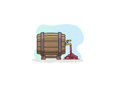 Cask barrel cask flat flat design icon minimal sky ui vineyard wine