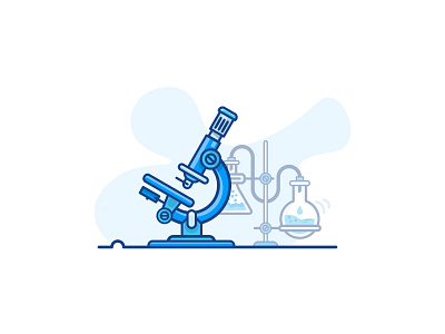 Chemistry blue chemistry flat flat design icon lab microscope minimal potion science study working