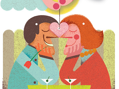 The Utopic Couple couple editorial illustration man marriage woman