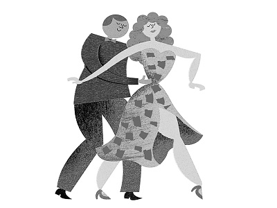 Bolero bolero couple dance illustration latin america