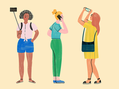 Lifestyle illustrations for Bustle.com editorial illustration handmade illustration lifestyle millenial paiting women