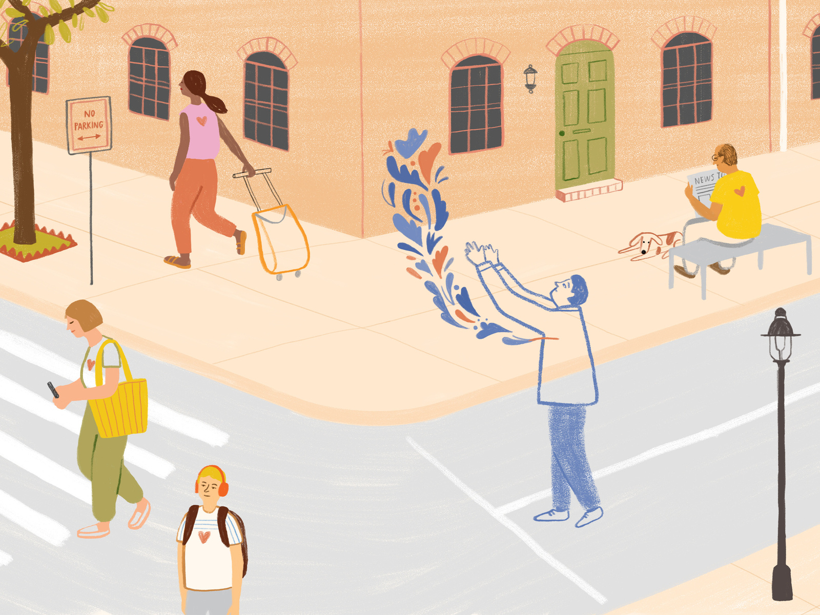 What I Learned About the Heart from a Man Who Lost His color editorial illustration essay hand drawn handmade illustration man neighborhood people philosophy street thoughtful
