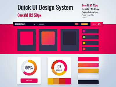 Quick UI Design System 2 design system interface design ui design visual design