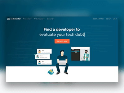 ๐๐ป Codementor.io New Home landing page live help developer mentor code website home codementor
