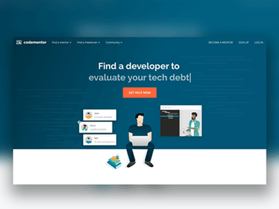 👋🏻 Codementor.io New Home code codementor developer home landing page live help mentor website