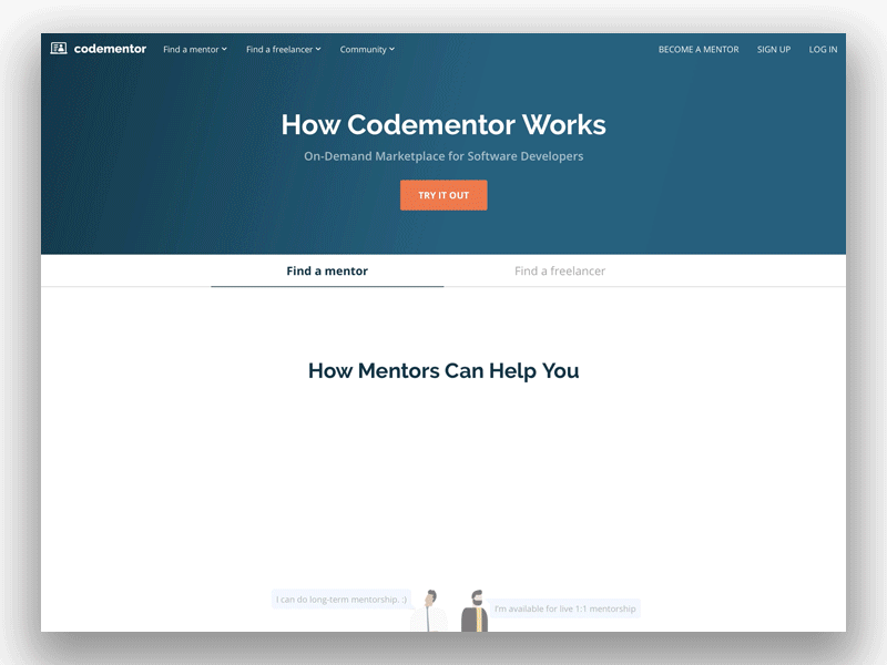How It Work for Codementor code codementor developer home how it work illustration isometric landing page live help mentor website