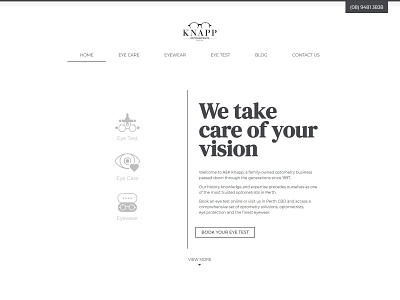 Knapp Optometrists Web Development