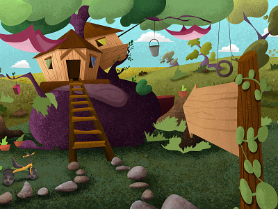 Treehouse 2d 2d animation 2d character adobe illustrator character character design design illustration toon boom